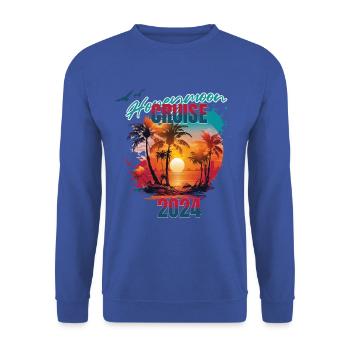 T-shirt „flitterwochen-kreuzfahrt Für Paare 2024“ - Unisex Pullover - Royalblau - Vorne - Alina (178cm) & Michal (187cm)