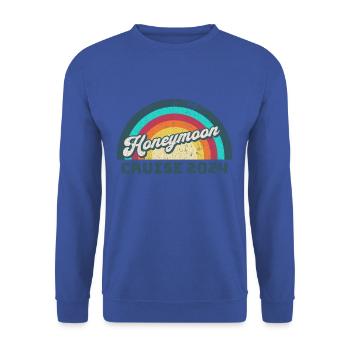 T-shirt „flitterwochen-kreuzfahrt Für Paare 2024“ - Unisex Pullover - Royalblau - Vorne - Alina (178cm) & Michal (187cm)