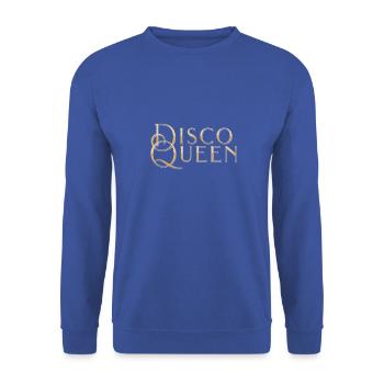 70er Disco Queen Kostüm Tee - Unisex Pullover - Royalblau - Vorne - Alina (178cm) & Michal (187cm)