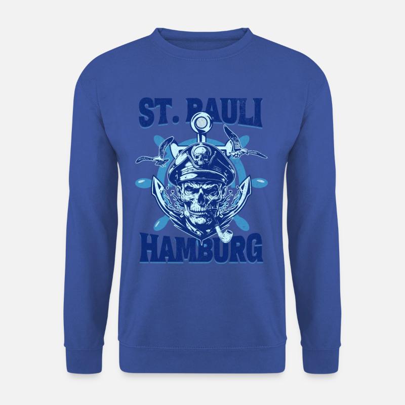 Hamburg Sailor Skull St. Pauli Tee - Unisex Sweatshirt - royal blue