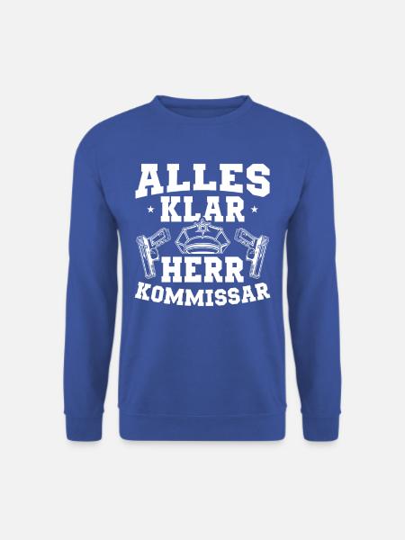 Retro 80er Polizei Humor Tee - Unisex Pullover - Royalblau