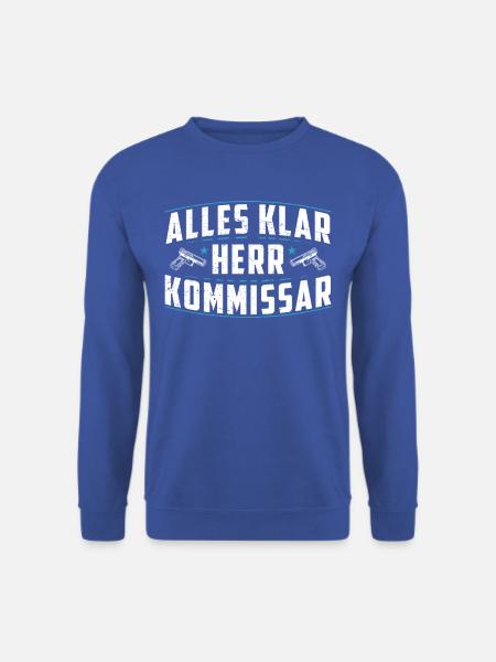 Retro 80er Polizei Humor Tee - Unisex Pullover - Royalblau