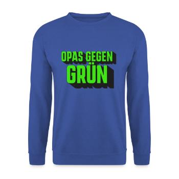 T-shirt Grand-père contre Vert Ironique - Sweat-shirt Unisexe - bleu royal - Devant - Alina (178cm) & Michal (187cm)