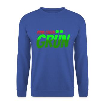 T-shirt Grand-père contre Vert Ironique - Sweat-shirt Unisexe - bleu royal - Devant - Alina (178cm) & Michal (187cm)