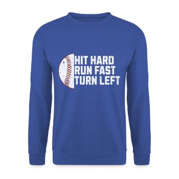 Baseball Heart Strategy Tee - Unisex Pullover - Royalblau - Vorne - Alina (178cm) & Michal (187cm)