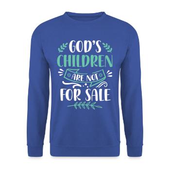 T-shirt "Stop the exploitation of children" - Unisex Sweatshirt - royal blue - Front - Alina (178cm) & Michal (187cm)