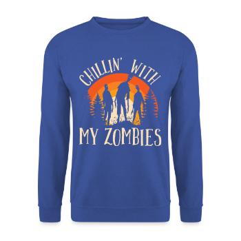 Zombie crew t-shirt - Unisex Sweatshirt - royal blue - Front - Alina (178cm) & Michal (187cm)