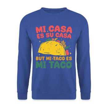 EinfachTaco Hospitality Humor T-shirt - Unisex Pullover - Royalblau - Vorne - Alina (178cm) & Michal (187cm)