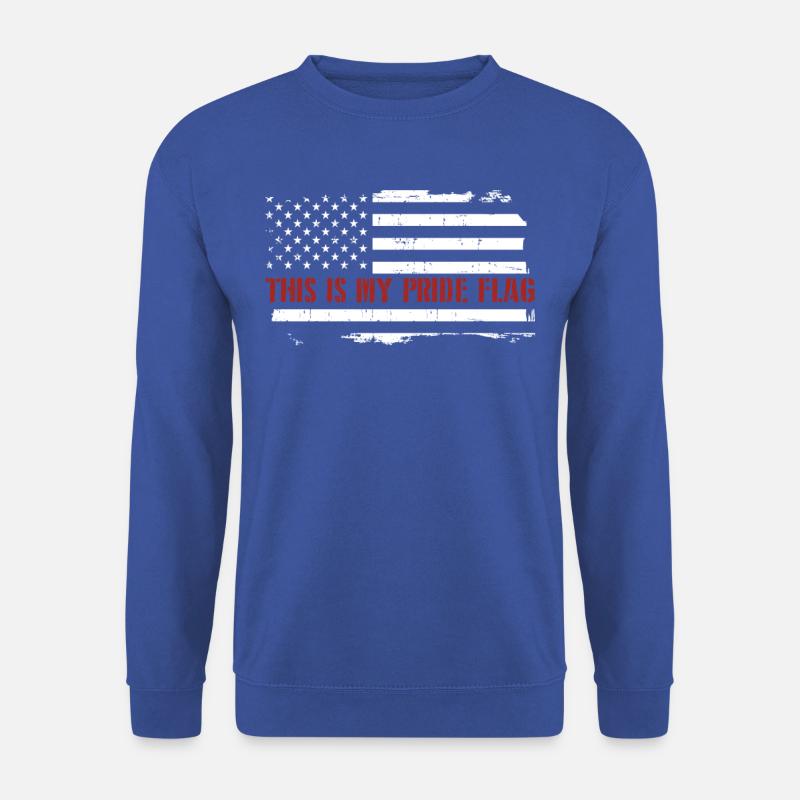DiAmerican Pride Flag-t-shirt - Unisex Pullover - Royalblau