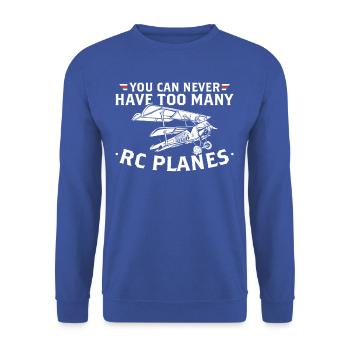 RC Airplanes Hobbyist T-shirt - Unisex Sweatshirt - royal blue - Front - Alina (178cm) & Michal (187cm)