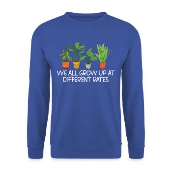 Gardening Growth Inspiration Tee - Unisex Pullover - Royalblau - Vorne - Alina (178cm) & Michal (187cm)