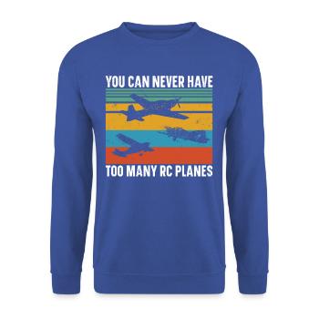 RC Airplanes Hobbyist T-shirt - Unisex Sweatshirt - royal blue - Front - Alina (178cm) & Michal (187cm)