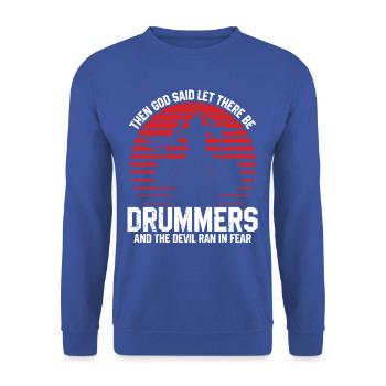 T-shirt Drummer’s Life Humour - Sweat-shirt Unisexe - bleu royal - Devant - Alina (178cm) & Michal (187cm)