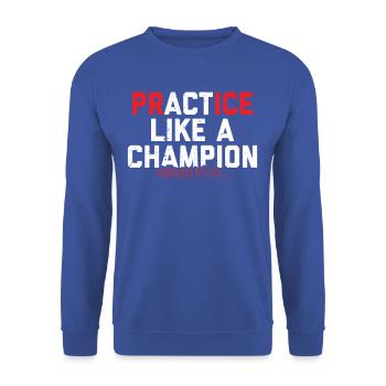 T-shirt de baseball motivant - Sweat-shirt Unisexe - bleu royal - Devant - Alina (178cm) & Michal (187cm)