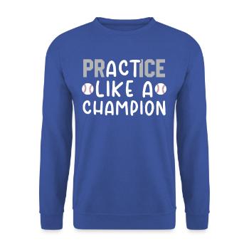 T-shirt de baseball motivant - Sweat-shirt Unisexe - bleu royal - Devant - Alina (178cm) & Michal (187cm)
