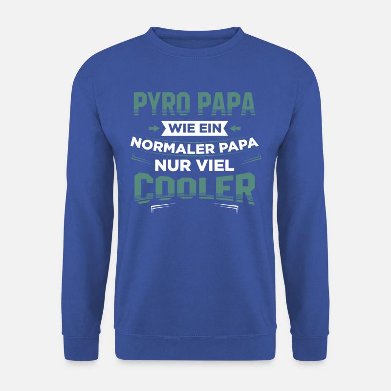 Pyro Papa Lustiges Tee - Unisex Pullover - Royalblau