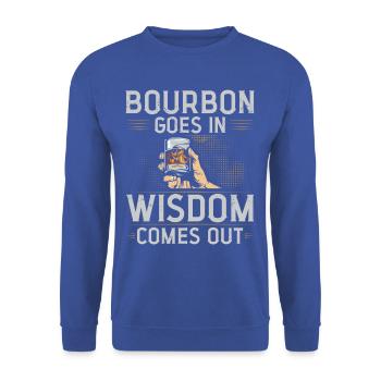 Funny bourbon wisdom t-shirt - Unisex Sweatshirt - royal blue - Front - Alina (178cm) & Michal (187cm)