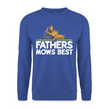 Funny Lawn Care Dad T-shirt - Unisex Sweatshirt - royal blue - Front - Alina (178cm) & Michal (187cm)