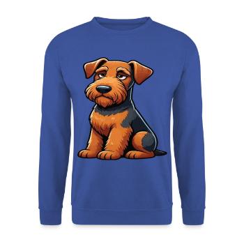 Airedale Terrier Airedales Airedaleliebhaber - Unisex Pullover - Royalblau - Vorne - Alina (178cm) & Michal (187cm)