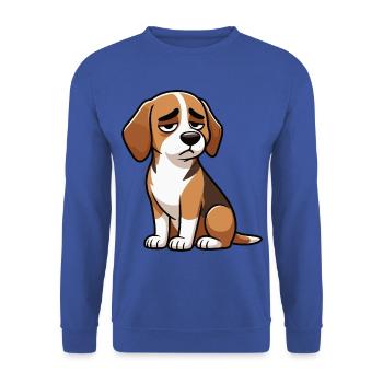 Beagle Beaglebesitzer Beaglehalter beaglehund - Unisex Pullover - Royalblau - Vorne - Alina (178cm) & Michal (187cm)
