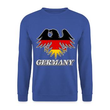 germany eagle t-shirt german flag tshirt tee - Unisex Sweatshirt - royal blue - Front - Alina (178cm) & Michal (187cm)