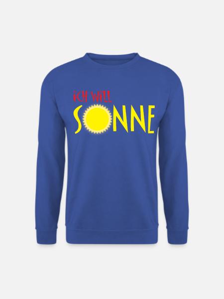 Ich will Sonne - Unisex Pullover - Royalblau