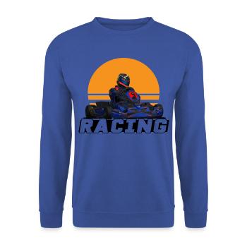 Go Kart - Unisex Pullover - Royalblau - Vorne - Alina (178cm) & Michal (187cm)