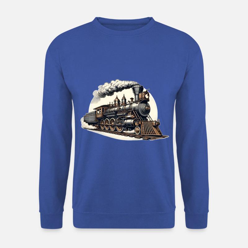 Western Dampflok-Dampflok Grafik - Unisex Pullover - Royalblau