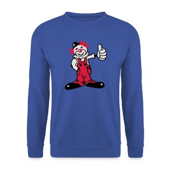 Ein lustiger Clown - Unisex Pullover - Royalblau - Vorne - Alina (178cm) & Michal (187cm)