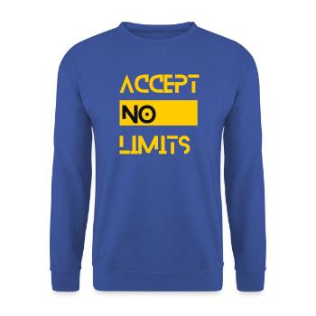 accept no limits grenzenlos erfolg motivation - Unisex Pullover - Royalblau - Vorne - Alina (178cm) & Michal (187cm)