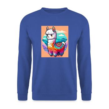 Alpaka - Unisex Pullover - Royalblau - Vorne - Alina (178cm) & Michal (187cm)