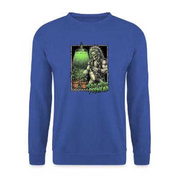 Heavy Metal Cannabis Grower Ganja Dämon - Unisex Pullover - Royalblau - Vorne - Alina (178cm) & Michal (187cm)