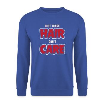 Dirt Track Racing - Unisex Pullover - Royalblau - Vorne - Alina (178cm) & Michal (187cm)