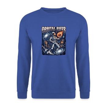 Orbital Riffs Heavy Metal - Unisex Pullover - Royalblau - Vorne - Alina (178cm) & Michal (187cm)