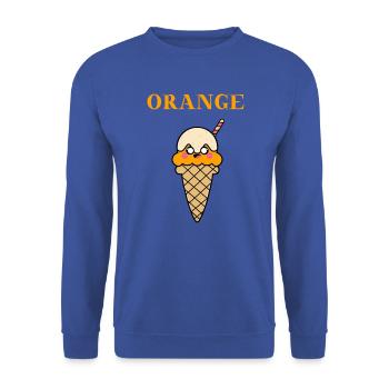 Ice Orange Sweet Gift Idea - Unisex Sweatshirt - royal blue - Front - Alina (178cm) & Michal (187cm)