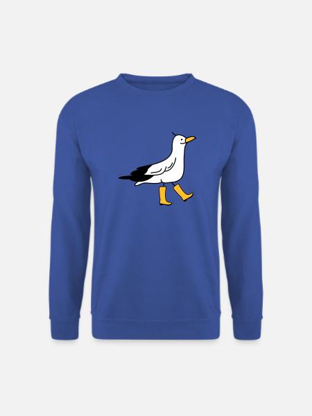 Funny seagull with rubber boots - Unisex Sweatshirt - royal blue