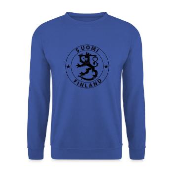 Finland - Unisex Pullover - Royalblau - Vorne - Alina (178cm) & Michal (187cm)