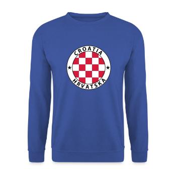 Croatia - Unisex Pullover - Royalblau - Vorne - Alina (178cm) & Michal (187cm)