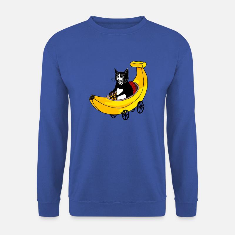 Schnelle Katze und Banane - Unisex Pullover - Royalblau