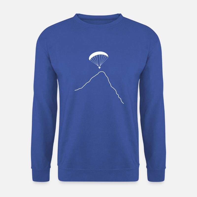 Paraglider über Berggipfel - Unisex Pullover - Royalblau