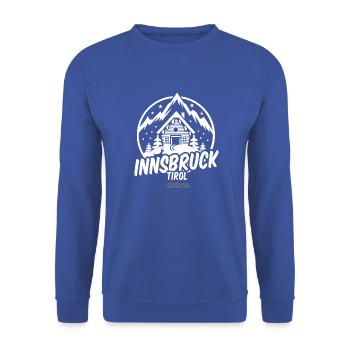 Innsbruck Tirol Austria Ski Resort T Shirt Design - Unisex Pullover - Royalblau - Vorne - Alina (178cm) & Michal (187cm)