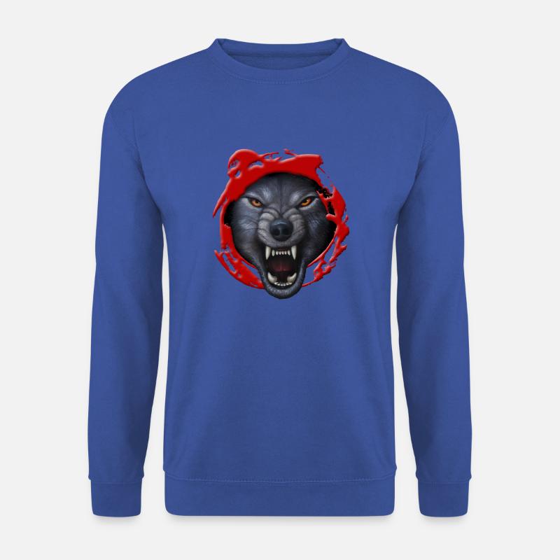 Wolf - Unisex Pullover - Royalblau