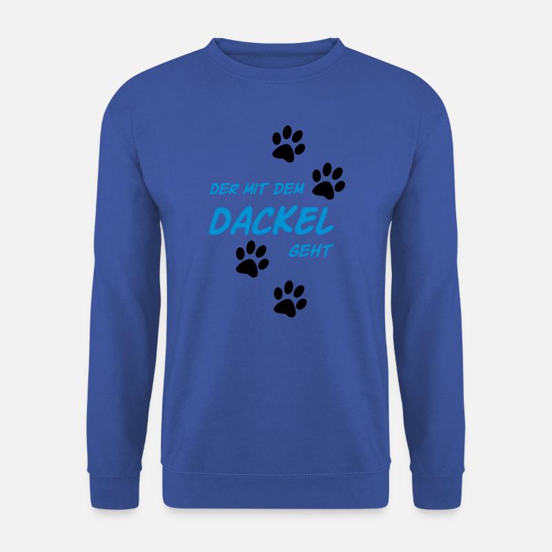 Der mit dem Dackel geht - Unisex Pullover - Royalblau