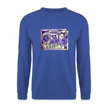 Sabino Lemon ART Tees - Unisex Pullover - Royalblau - Vorne - Alina (178cm) & Michal (187cm)