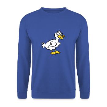 Dumb Duck - Unisex Sweatshirt - royal blue - Front - Alina (178cm) & Michal (187cm)