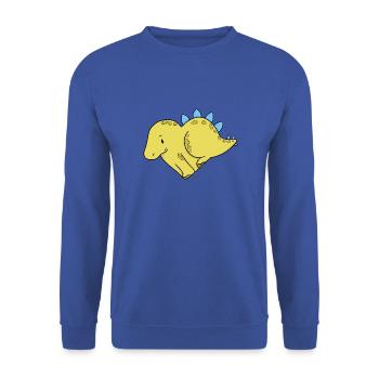 Love Stegosaurus - Unisex Sweatshirt - royal blue - Front - Alina (178cm) & Michal (187cm)