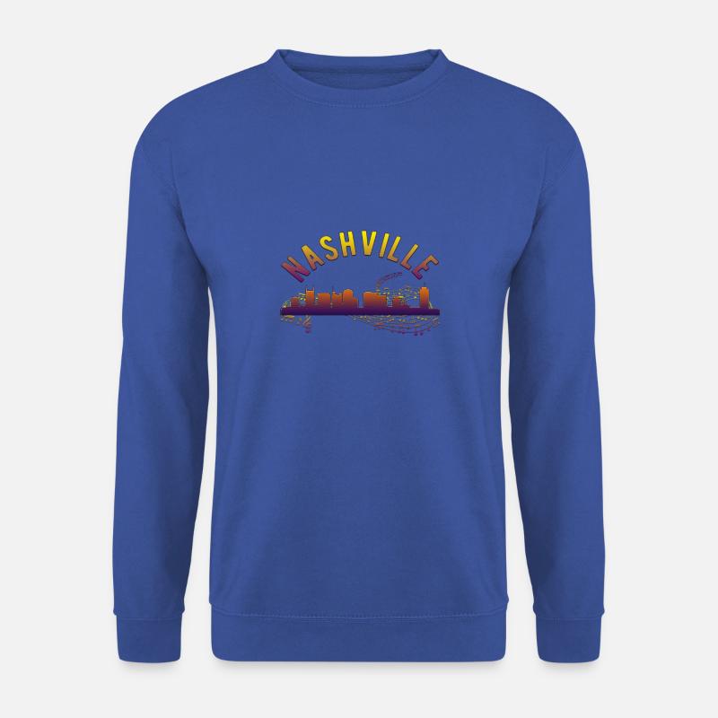 Nashville-Skyline bunt - Unisex Pullover - Royalblau