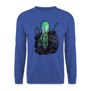 Poulpe – Poulpe - Sweat-shirt Unisexe - bleu royal - Devant - Alina (178cm) & Michal (187cm)