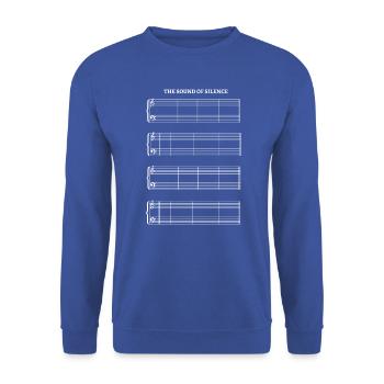 Sound Of Silence sheet music without sheet music - Unisex Sweatshirt - royal blue - Front - Alina (178cm) & Michal (187cm)
