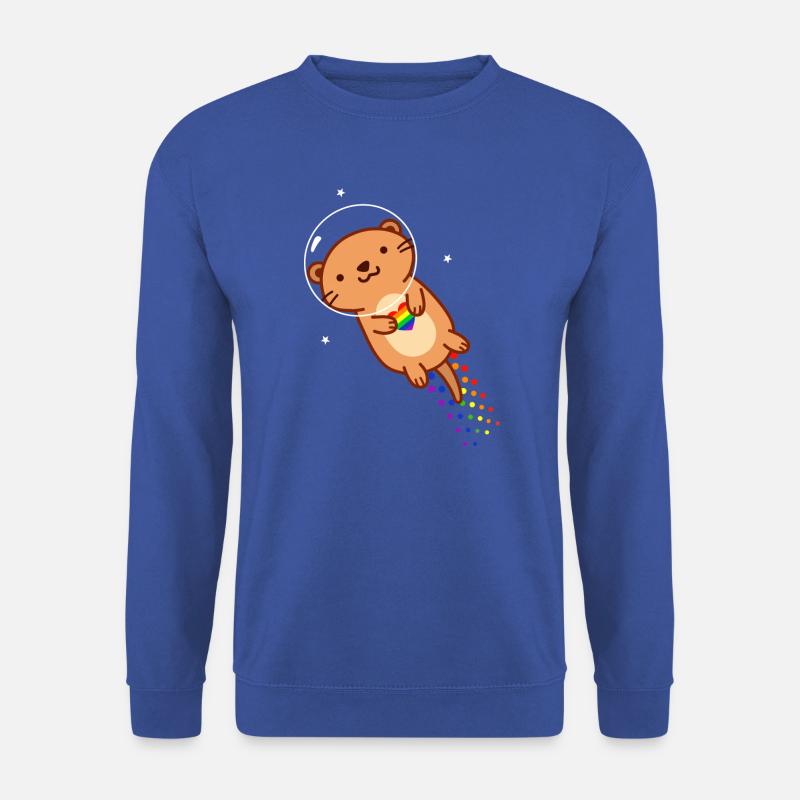 Cute Queer Otter in Otter space - Unisex Pullover - Royalblau